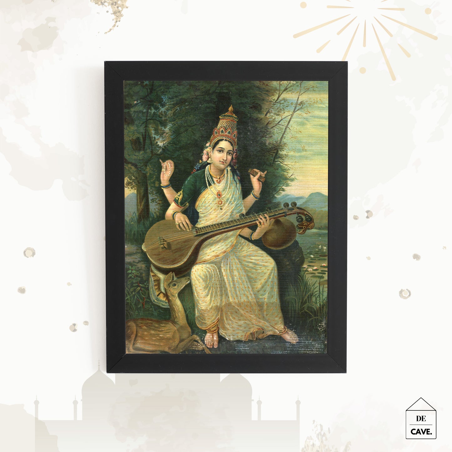 Goddess Saraswati By Raja Ravi Varma