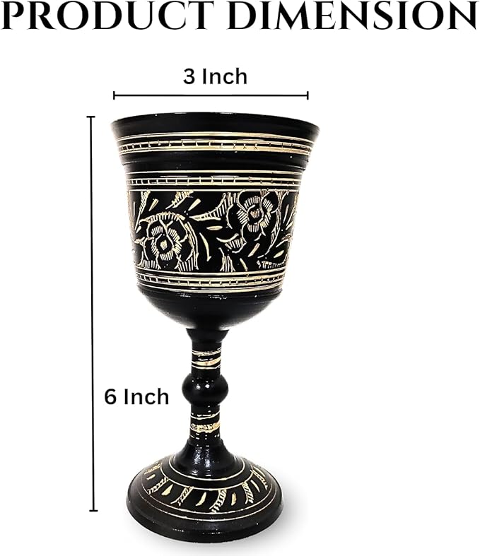 Brass Wine Chalice Goblet - Handmade 7Oz - 6 Inches