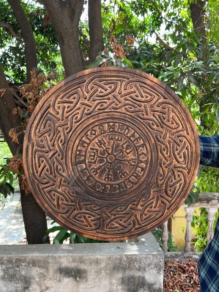 Mjolnir : Medieval Vikings Handcrafted Warrior Shield: 24-Inch