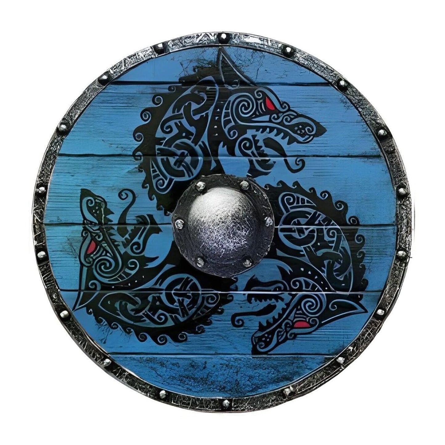 Fenrir Blue Viking Shield: Embrace the Strength of Norse Legend