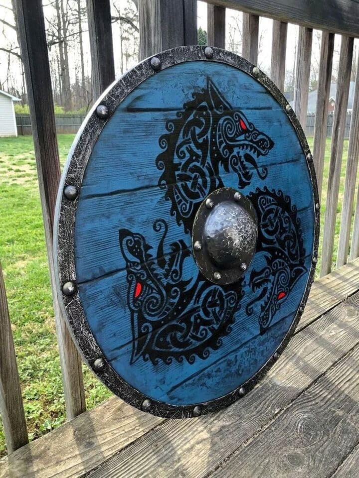 Fenrir Blue Viking Shield: Embrace the Strength of Norse Legend