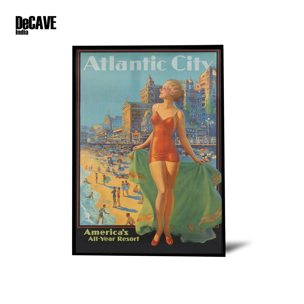 Vintage Atlantic City Poster: Pennsylvania Railroad (1936)