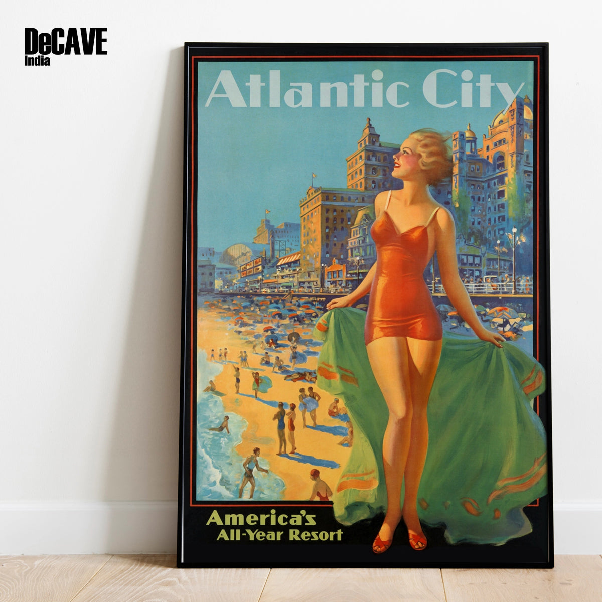 Vintage Atlantic City Poster: Pennsylvania Railroad (1936)