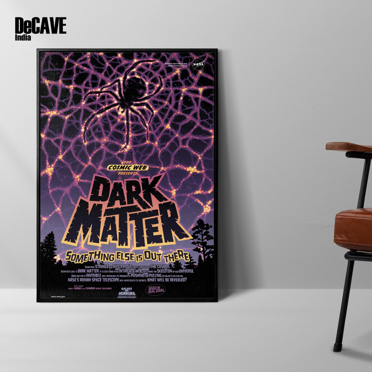 Dark Matter Spider Discovery: NASA Halloween Illustration High Quality Canvas Print