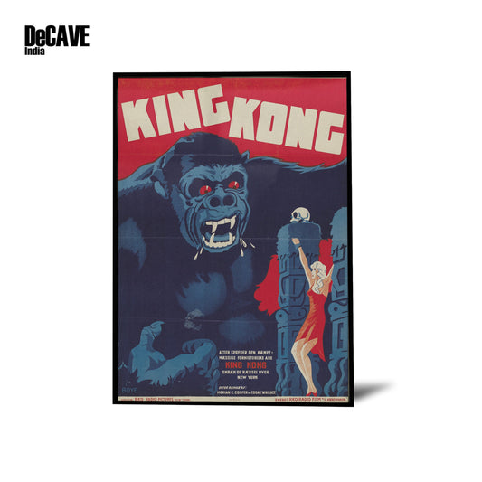 Vintage Danish King Kong (1933) Movie Poster - Original Artwork