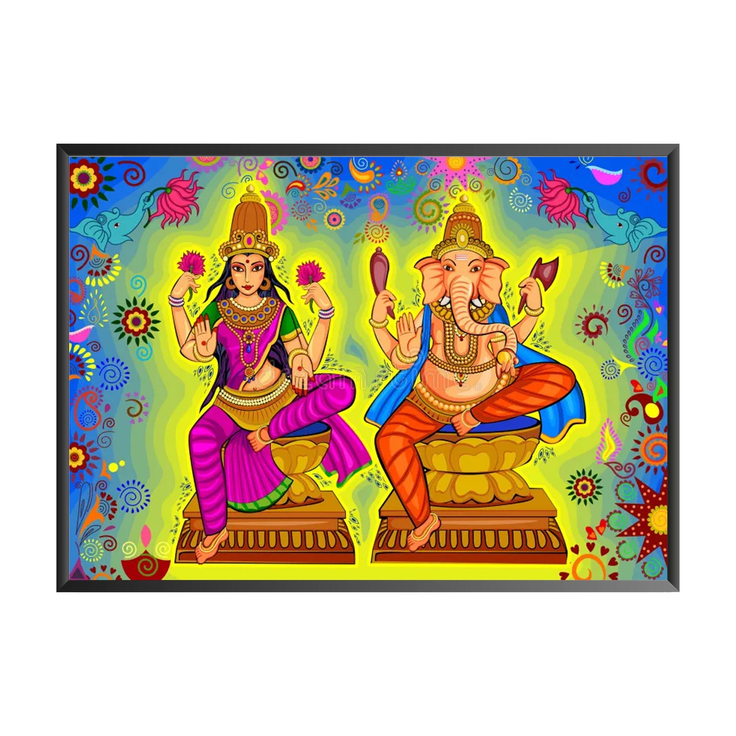 Goddess Lakshmi and Lord Ganesha: A Divine Blessing for Prosperity and Wisdom