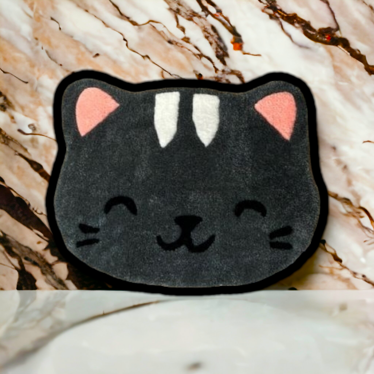 Black Kitty Hand-Tufted Rug