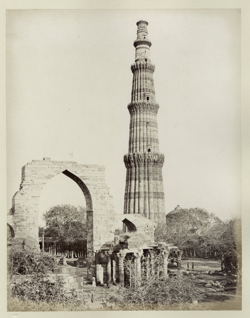 Bourne and Shepherd - Qutub Minar (circa 1860's)