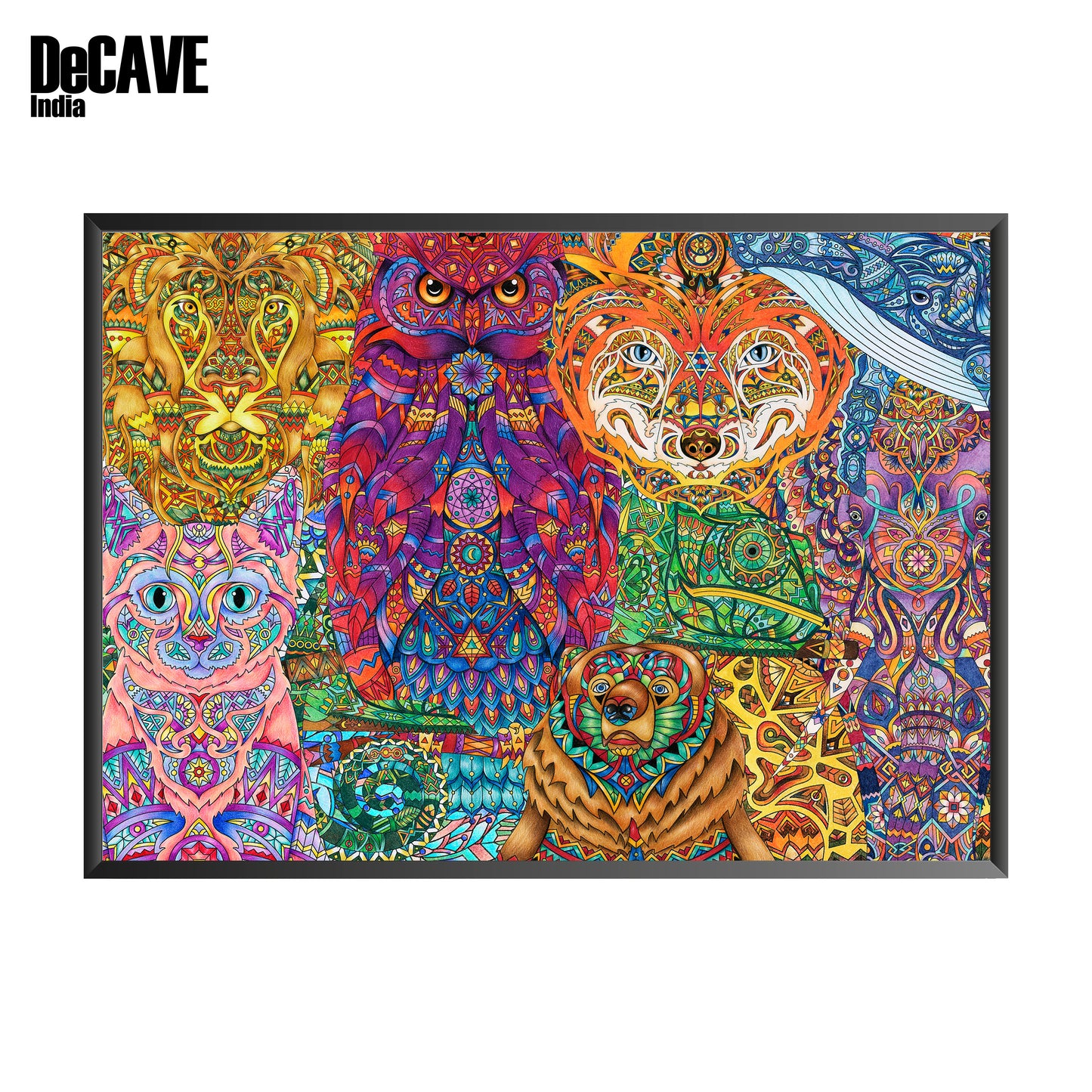 Animal Psychedelic Illustration Hight Quality Canvas Print