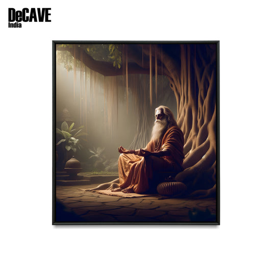 "A Sadhu" AI-Generated Painting by Mann Se Sanatan