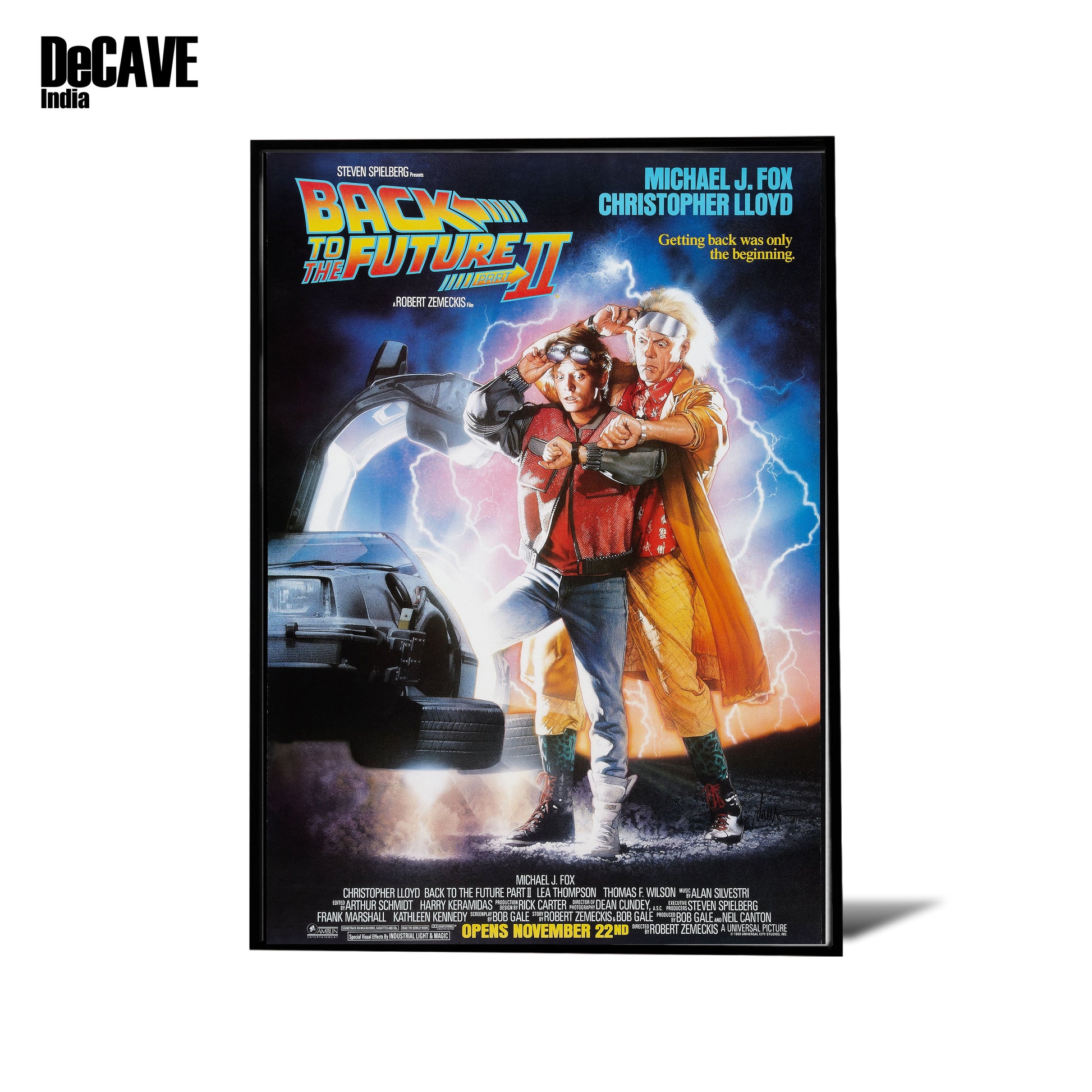 back to the future framed poster