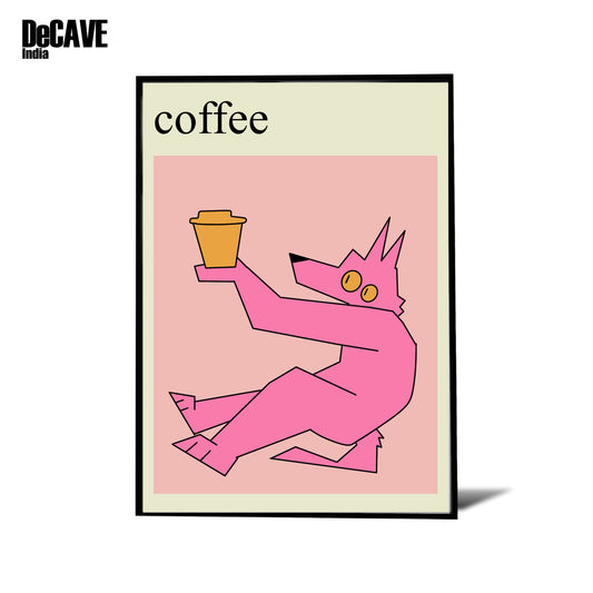 "Fox Brew" Minimalist Coffee Poster