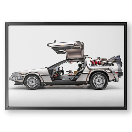 Back to the Future DeLorean Poster – Iconic Time Machine Tribute