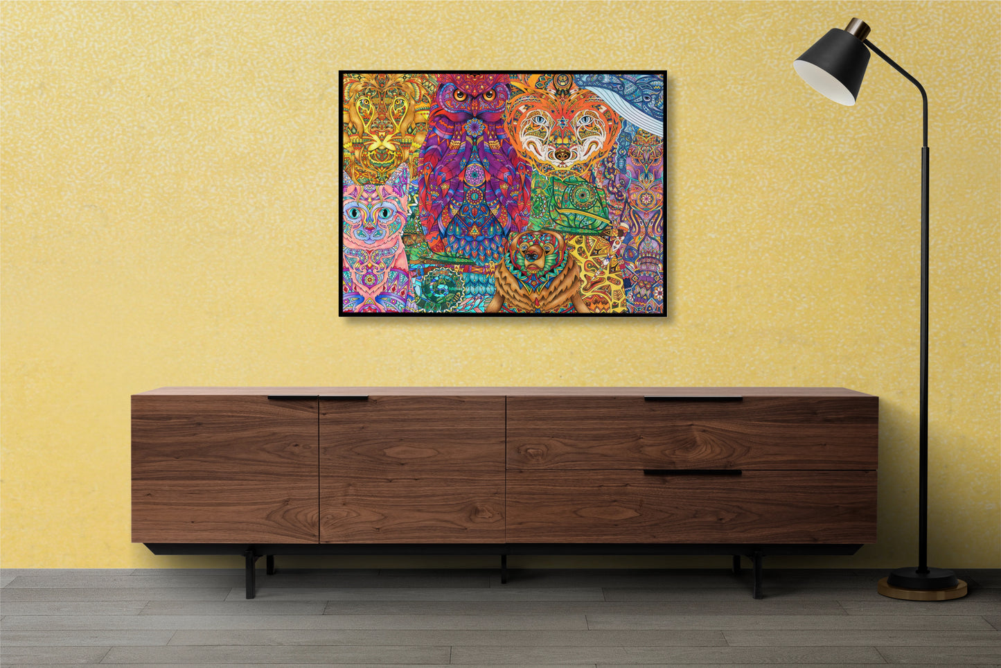 Animal Psychedelic Illustration Hight Quality Canvas Print