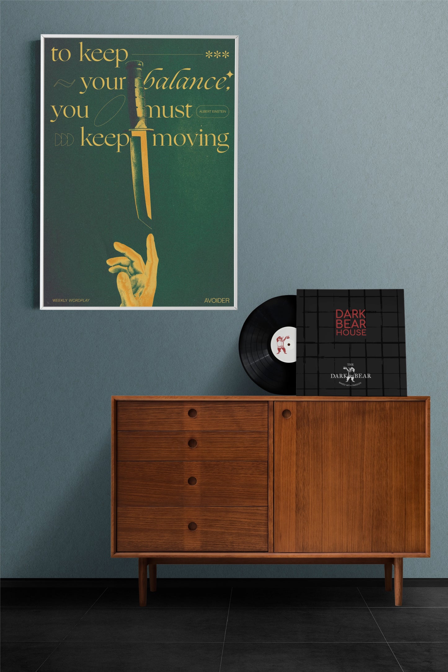 Keep Moving: Motivational Wall Art Poster