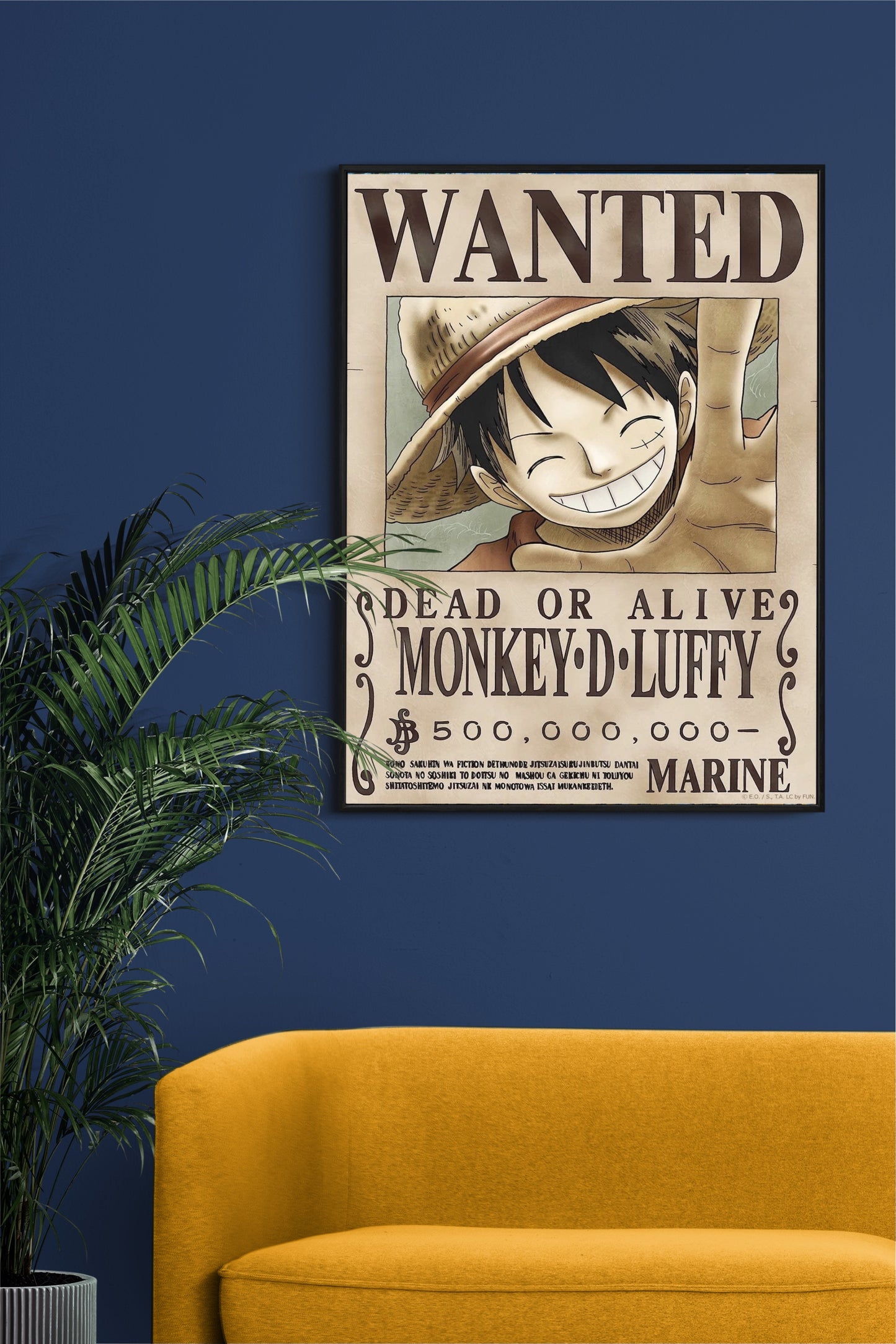 "Wanted: Monkey D. Luffy" - One Piece Anime Poster