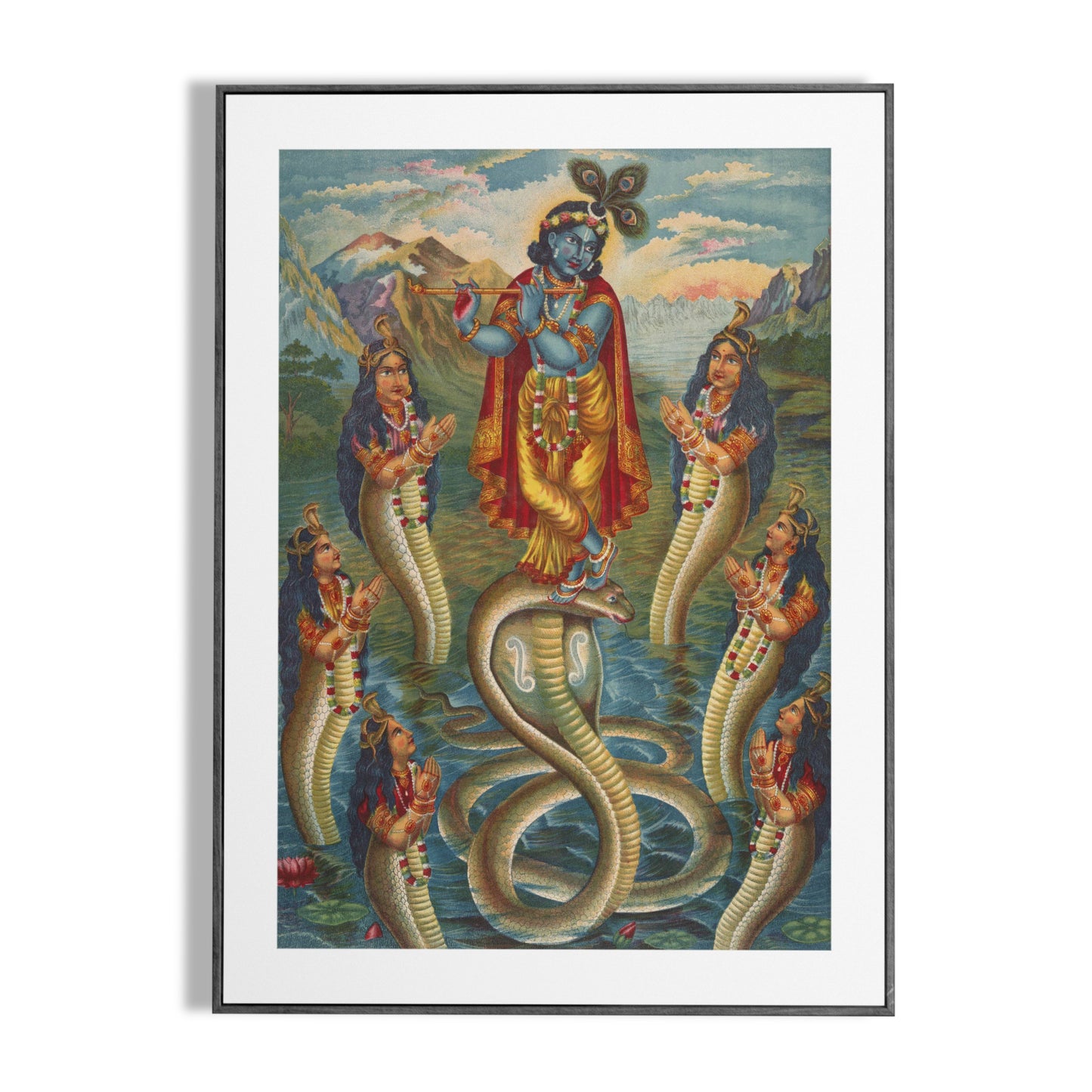 Krishna Dancing on Snake Demon Kaliya