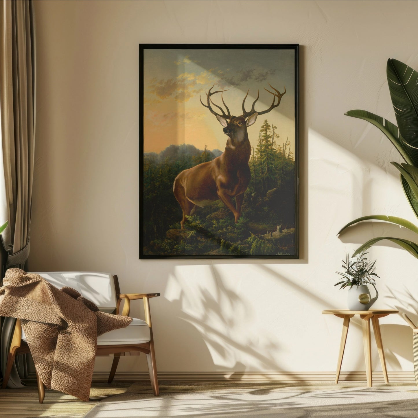 Deer paintings for living room 