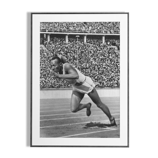 Jesse Owens Sprinting, Berlin 1936