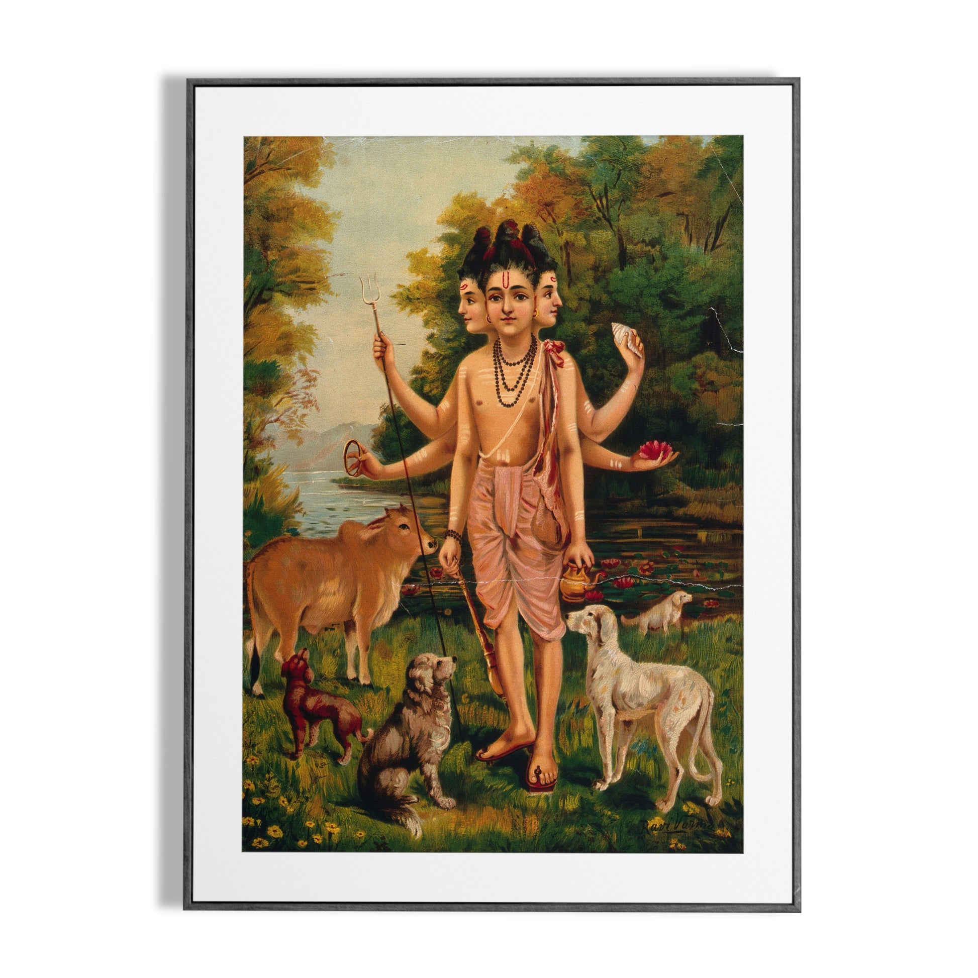 Dattatreya by raja ravi varma wall art