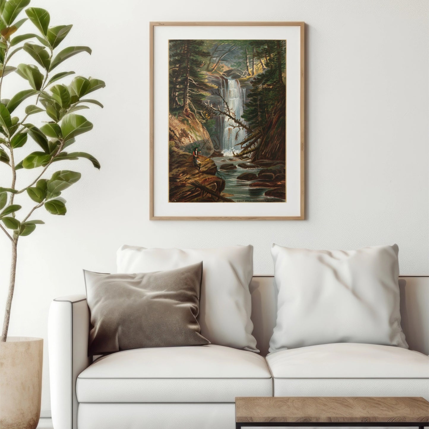 Vermont scenery, Gulf Fall by Robert D. Wilkie vastu painting for south wall