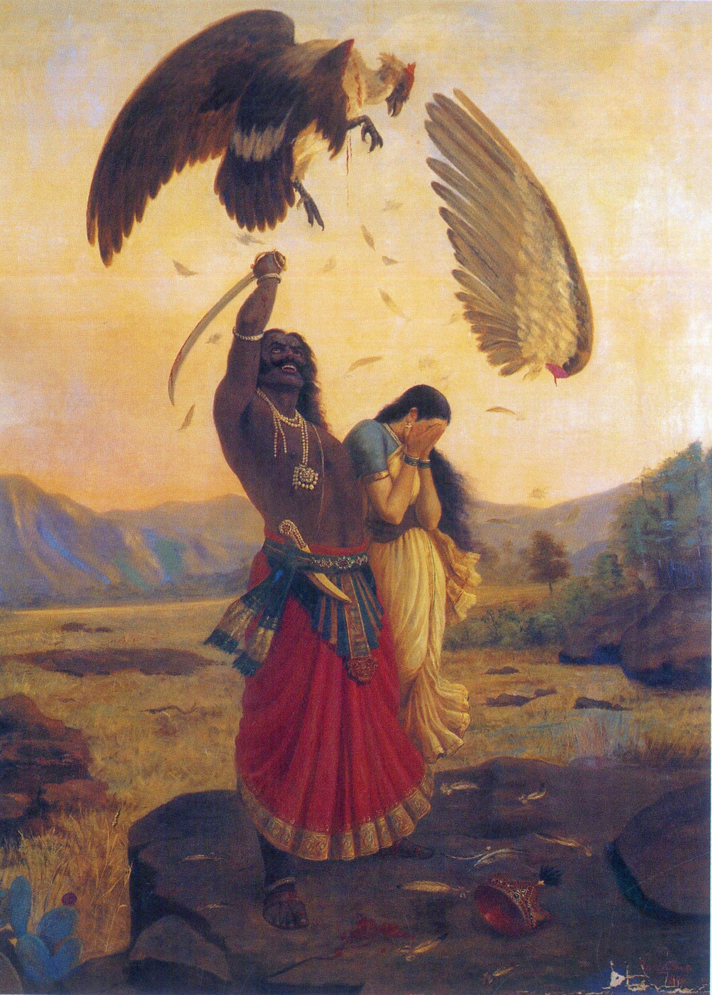 Jatayu Vadh By Raja Ravi Varma