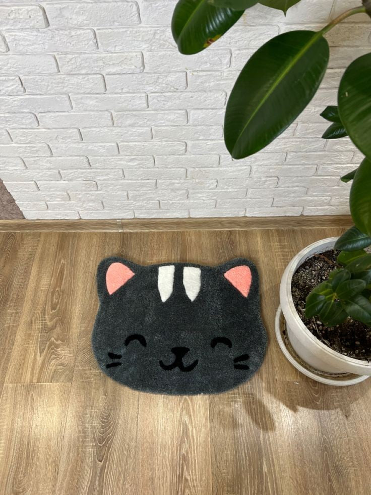 kitty rug hand tufted
