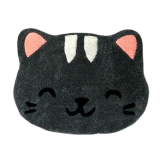 Black Kitty Hand-Tufted Rug