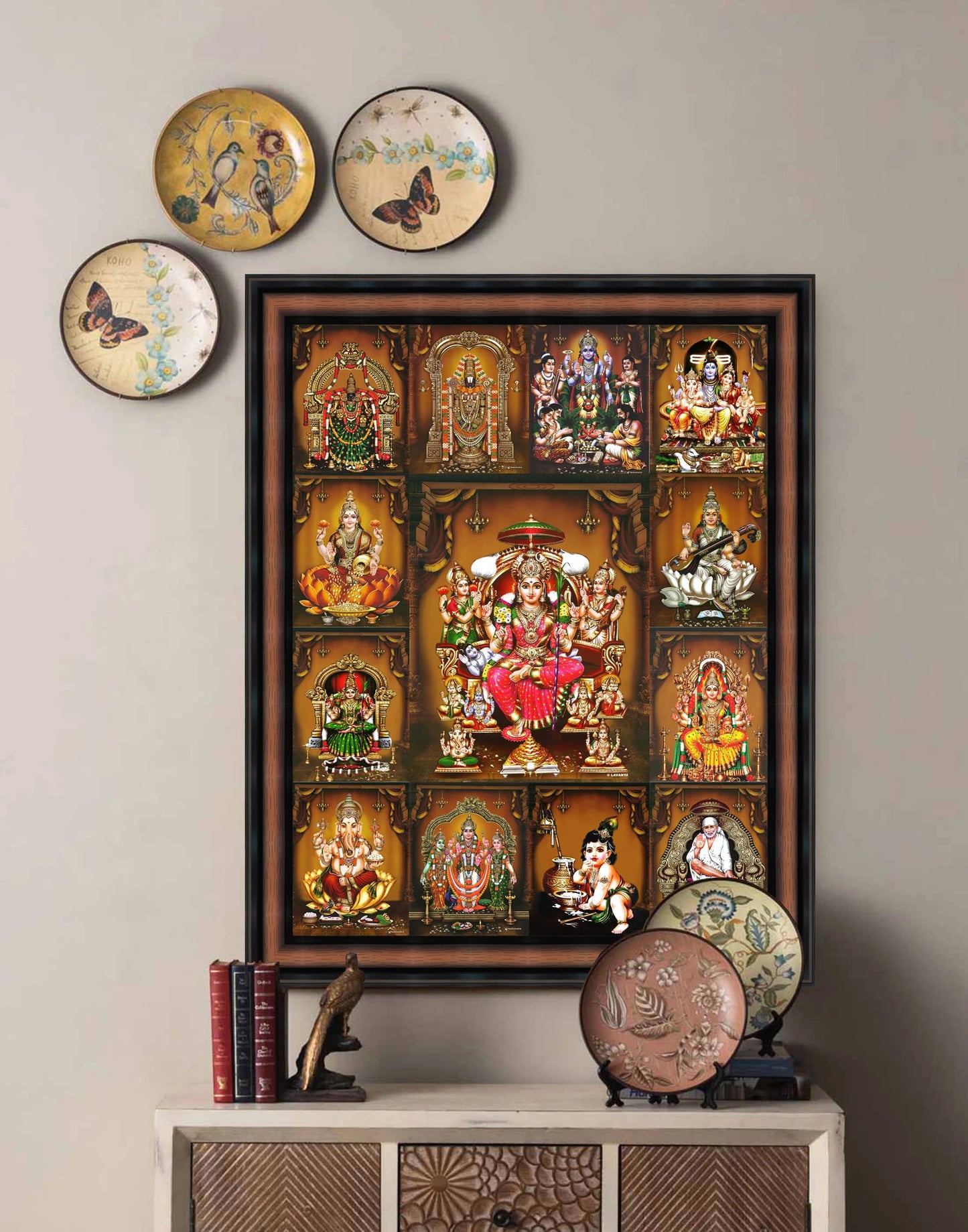 12+1 God & Goddess - 100% Customization, Replace Re-Arrange Of Hindu Deities, House Warming Religious Gift For Puja Room