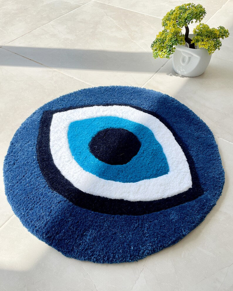 Evil-Eye Hand-Tufted Rug