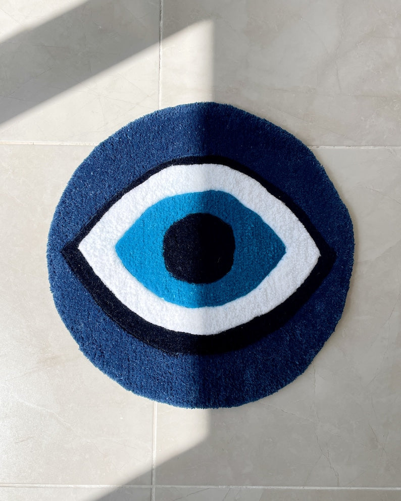 Evil-Eye Hand-Tufted Rug