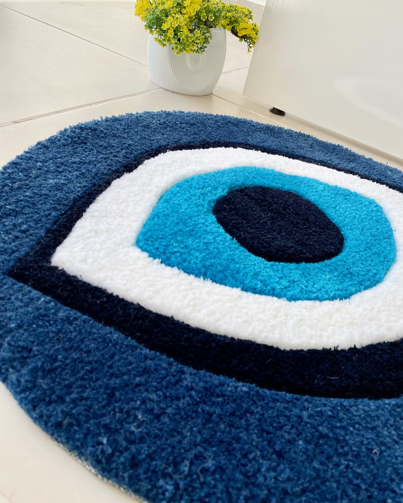 Evil-Eye Hand-Tufted Rug