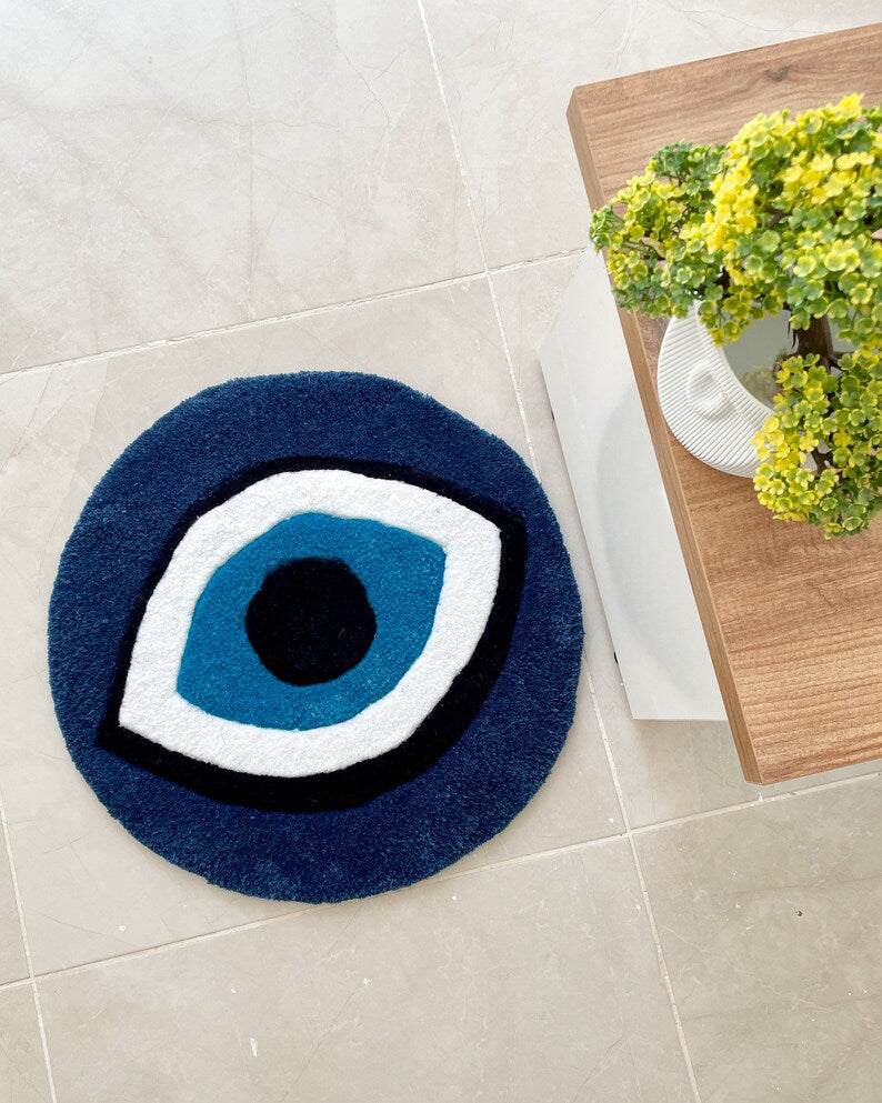 Evil-Eye Hand-Tufted Rug