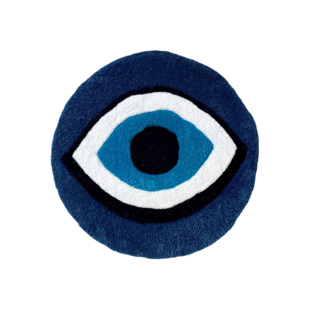 Evil-Eye Hand-Tufted Rug