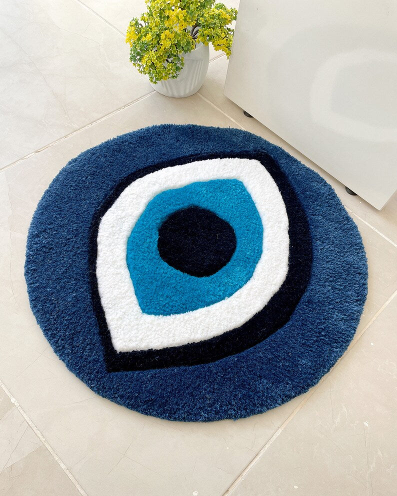 Evil-Eye Hand-Tufted Rug