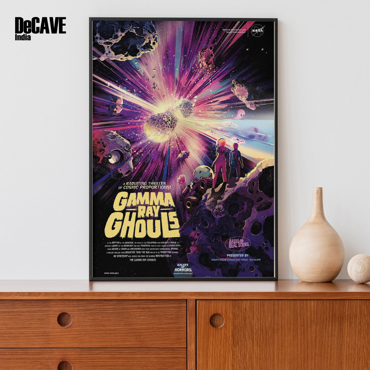 NASA's Gamma Ray Ghouls: Abstract Space Art Poster