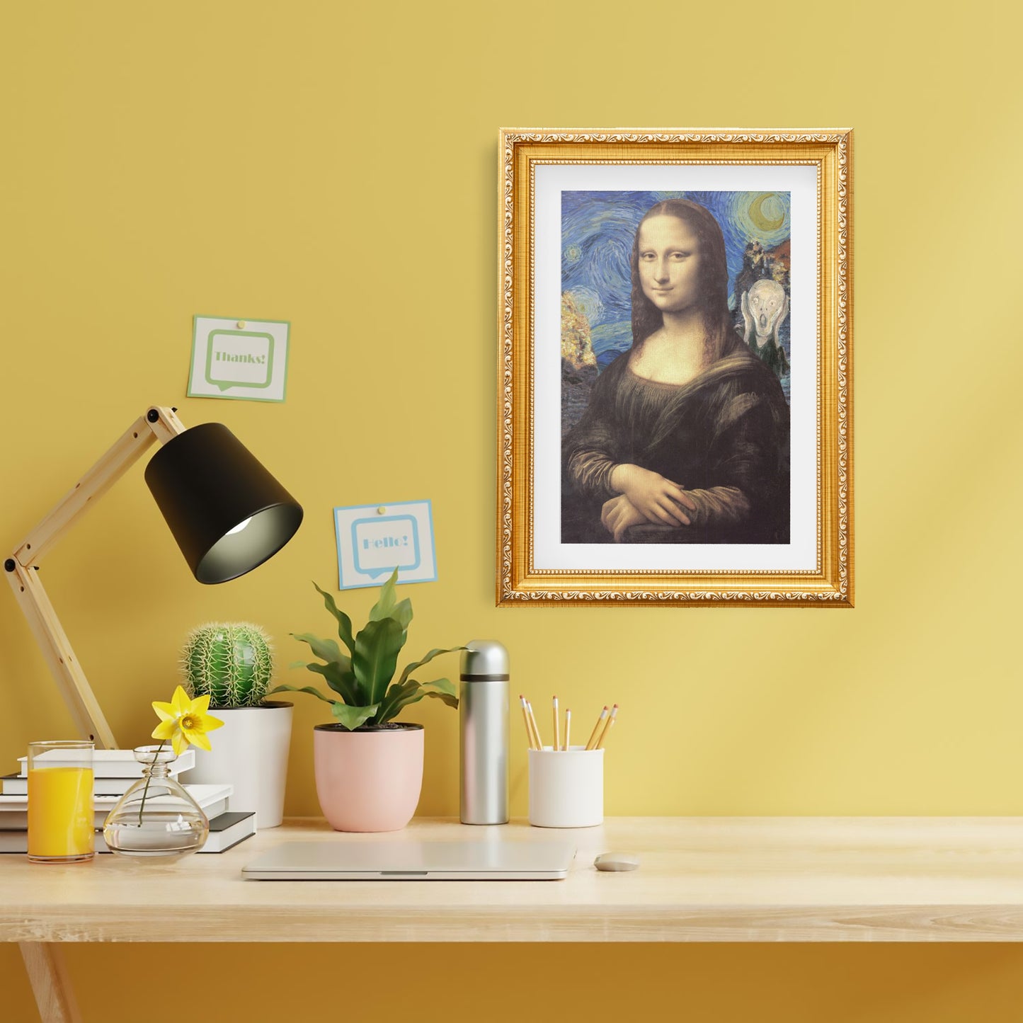 Fuzion Art featuring Mona Lisa, Van Gogh,The Scream