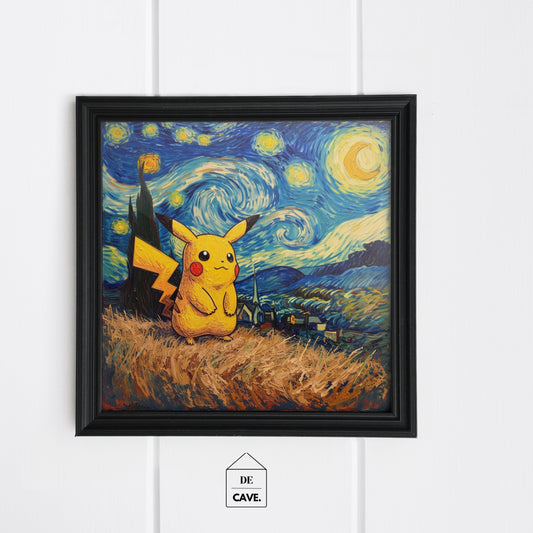 Pikachu's Starry Adventure Inspired By Vincent Van Gogh